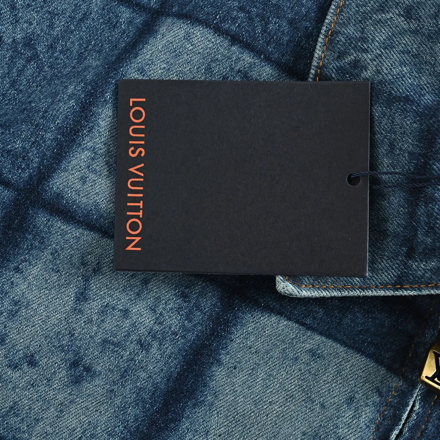 Louis Vuitton/Louis Vuitton burnt letter checkerboard denim jacket